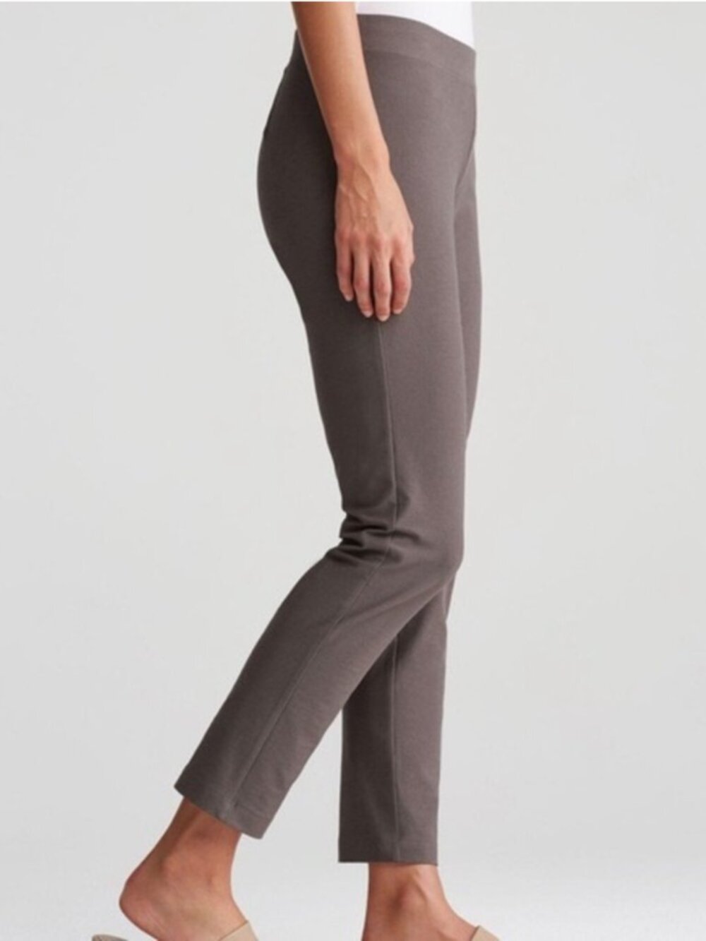 EILEEN FISHER | Washable Stretch Crepe Pull-on Petite Pants | Size PM